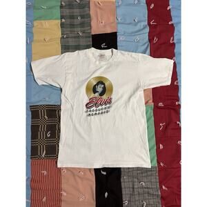 Vintage Elvis Presley Memphis White T-shirt Size L Made In The USA 90s